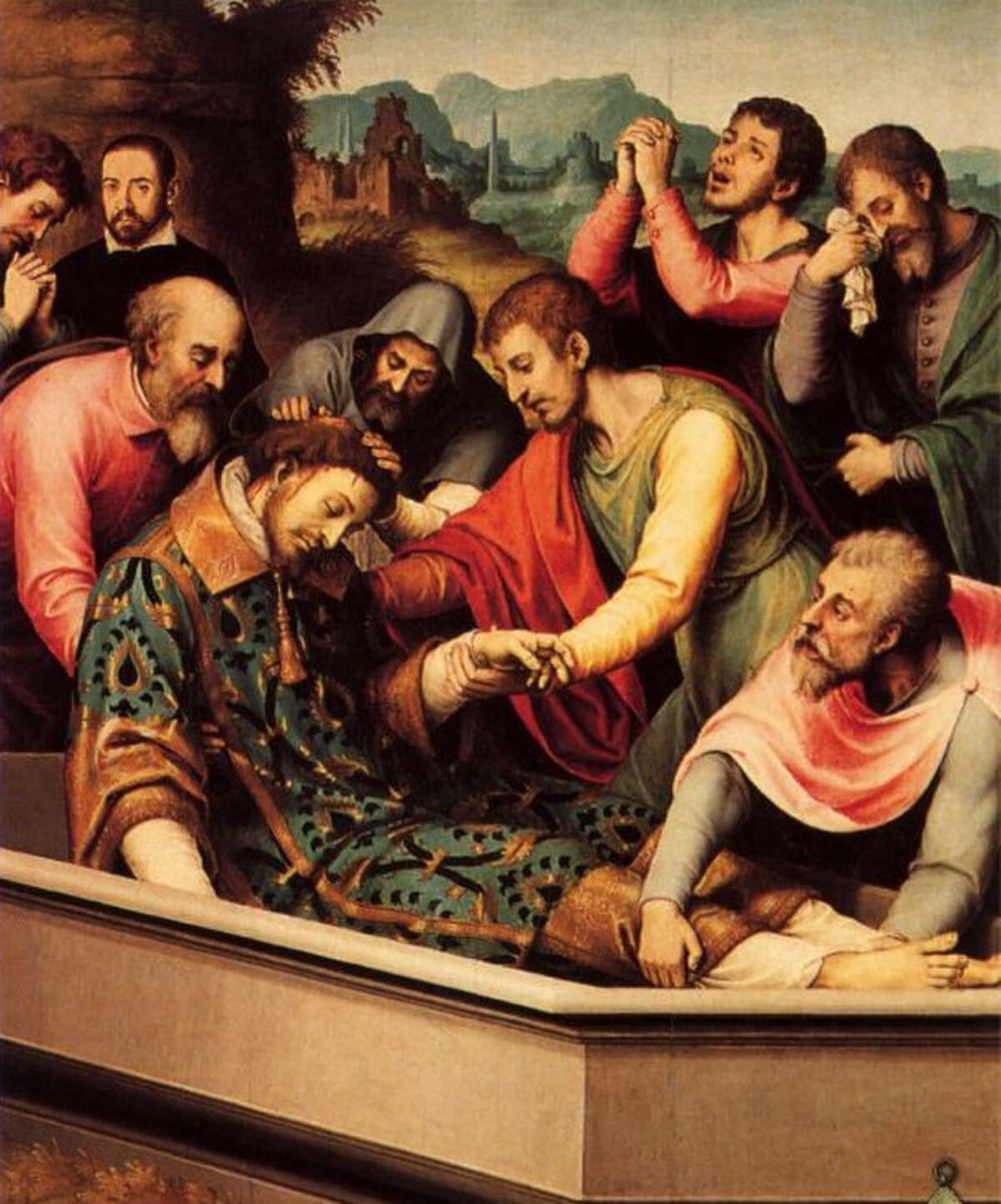 Entierro De San Esteban by Juan de Juanes