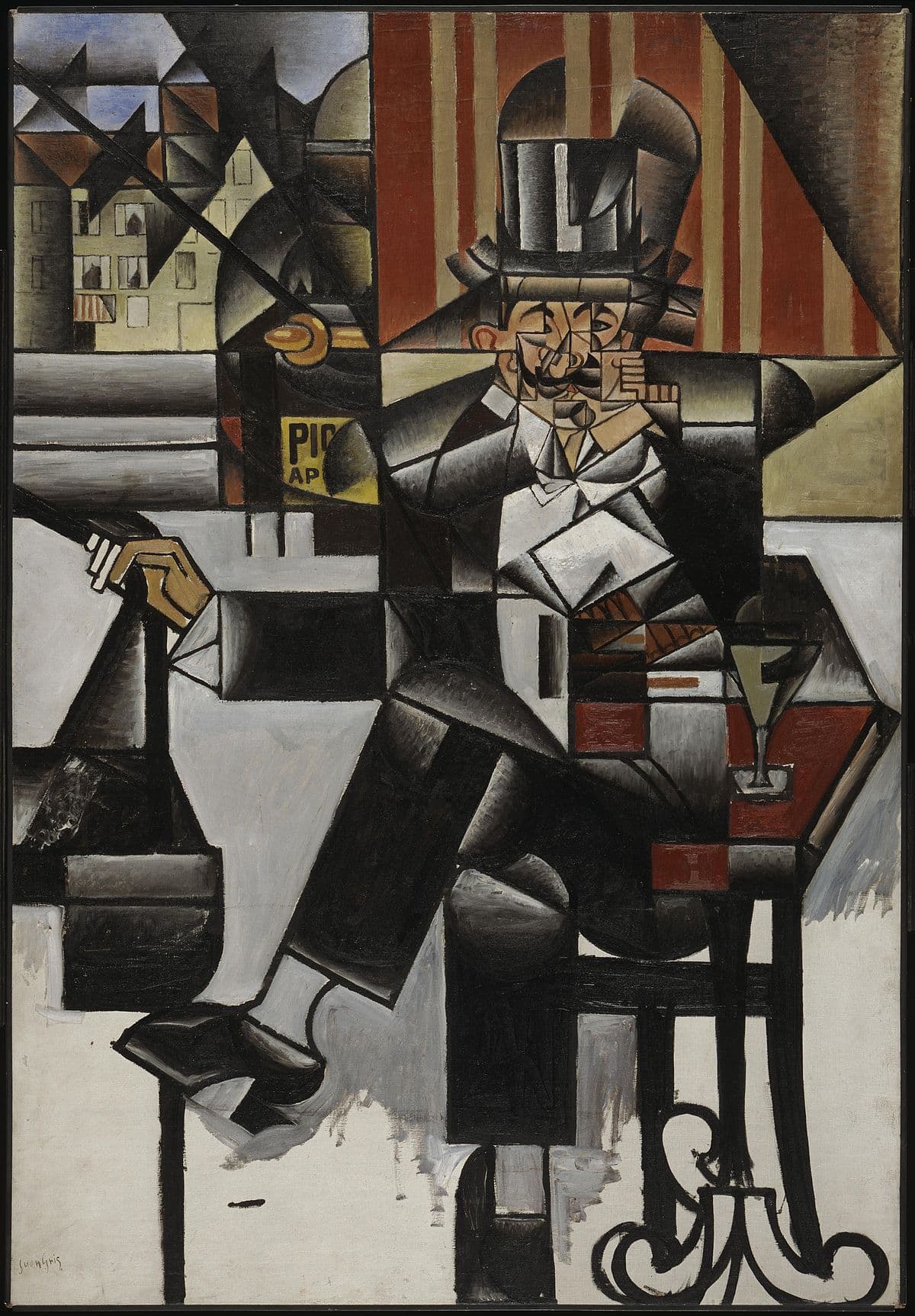 Man in the Cafe by Juan Gris