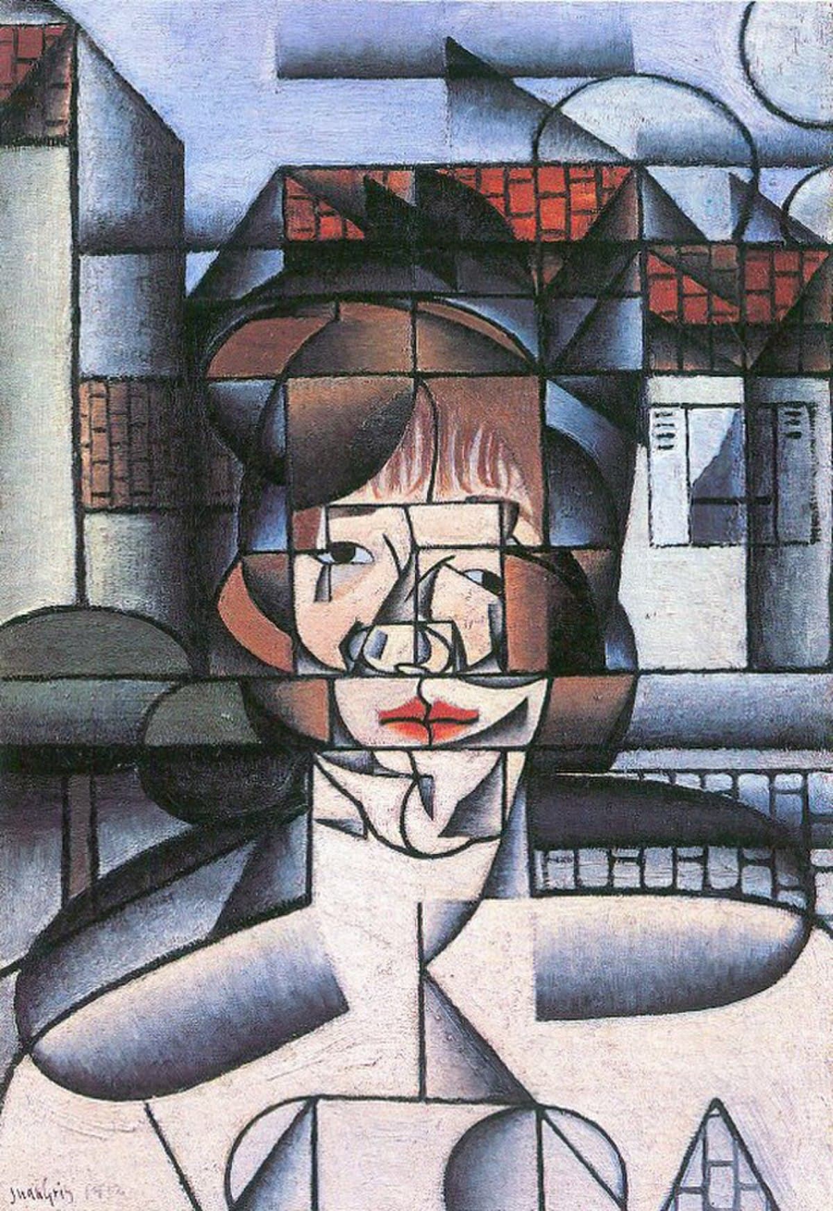 Portrait of Germaine Raynal by Juan Gris at Private Collection