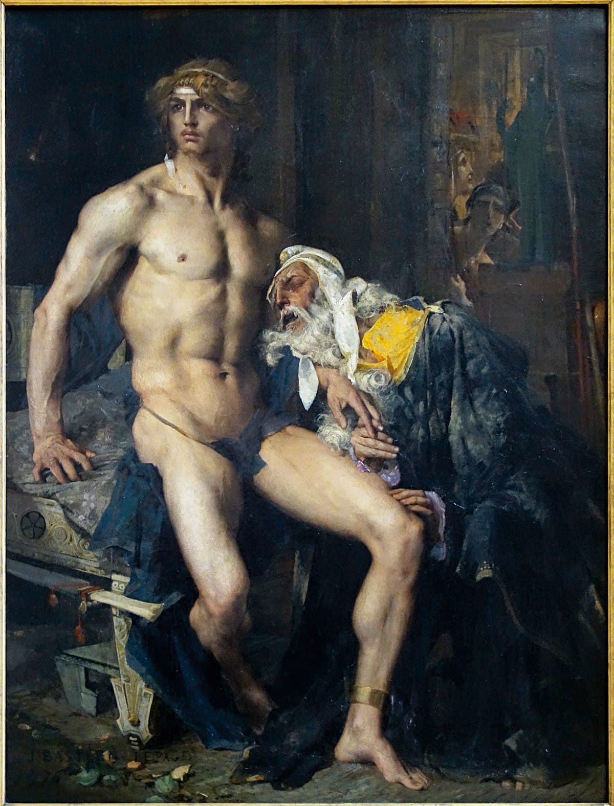 Priam at Achilles feet by Jules Bastien-Lepage