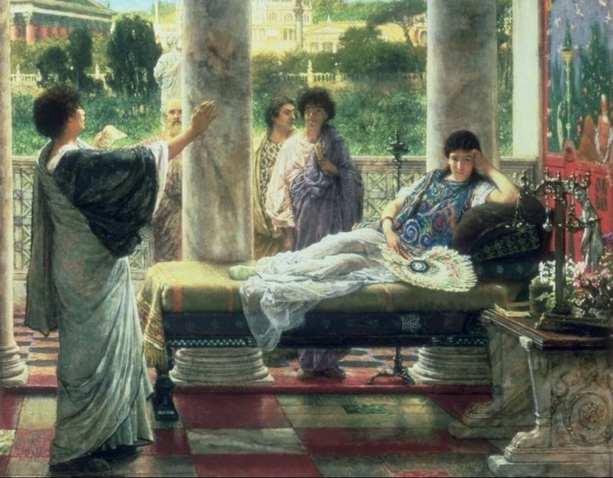 Catullus at Lesbia's house by Lawrence Alma-Tadema at Private Collection