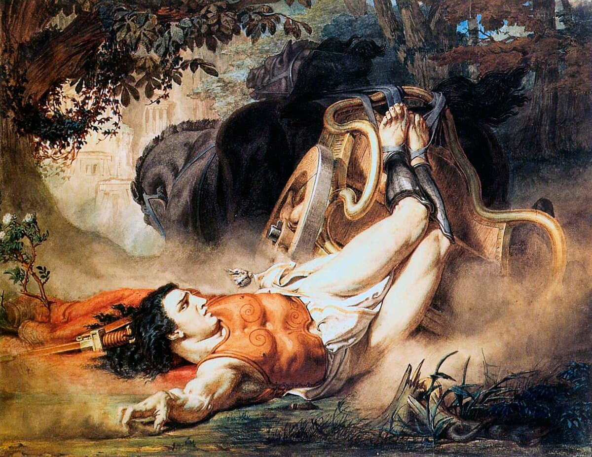 The Death of Hippolytus by Lawrence Alma-Tadema at Private Collection