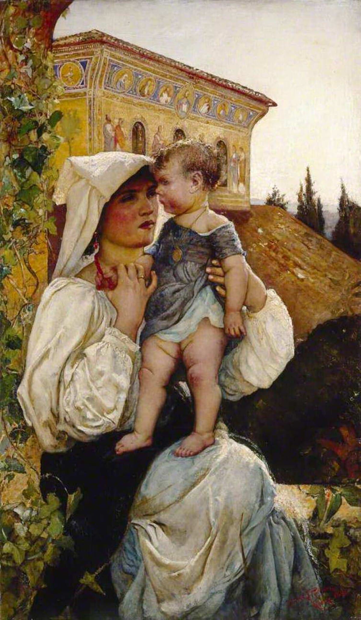 Italian mother by Léon Bonnat