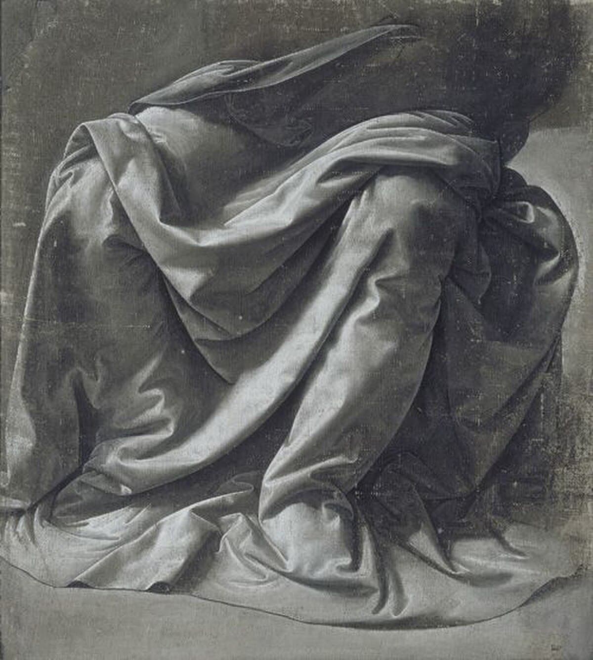 Drapery for a seated figure by Leonardo da Vinci