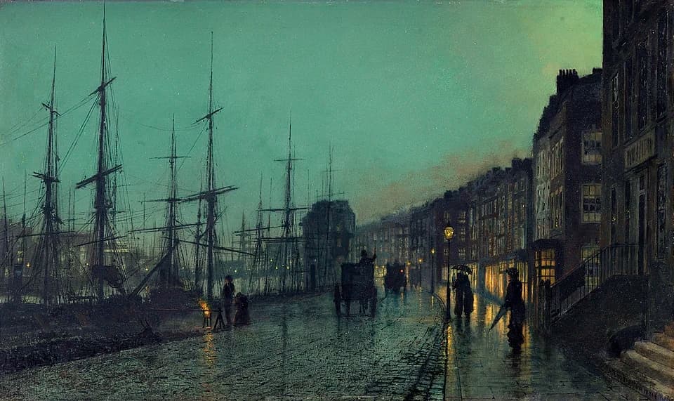 Liverpool Quay by Moonlight by Atkinson Grimshaw
