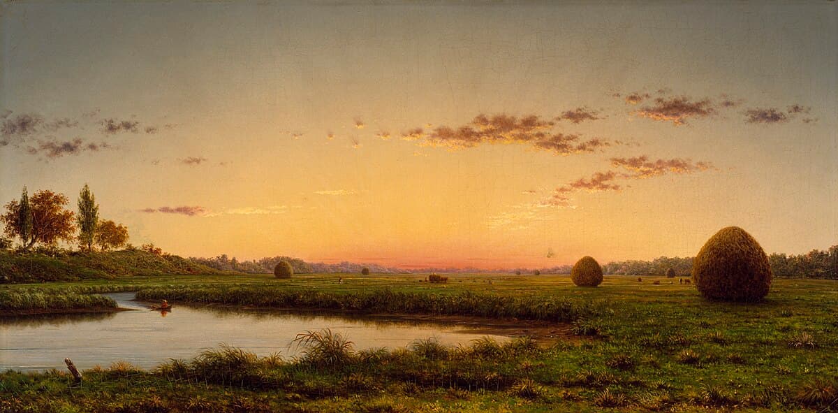 Haystacks on the Newburyport Marshes by Martin Johnson Heade