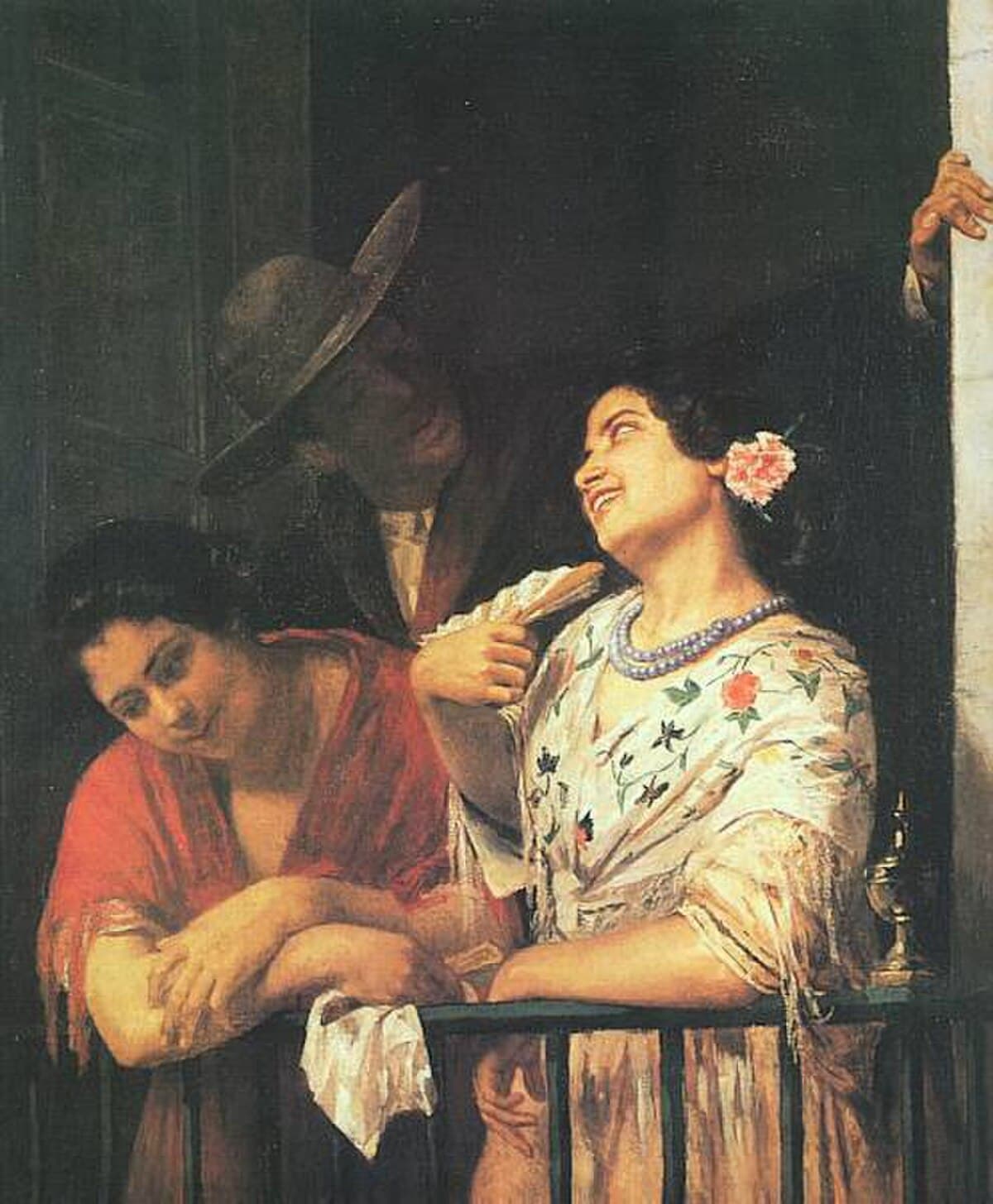 The Flirtation A Balcony in Seville by Mary Cassatt