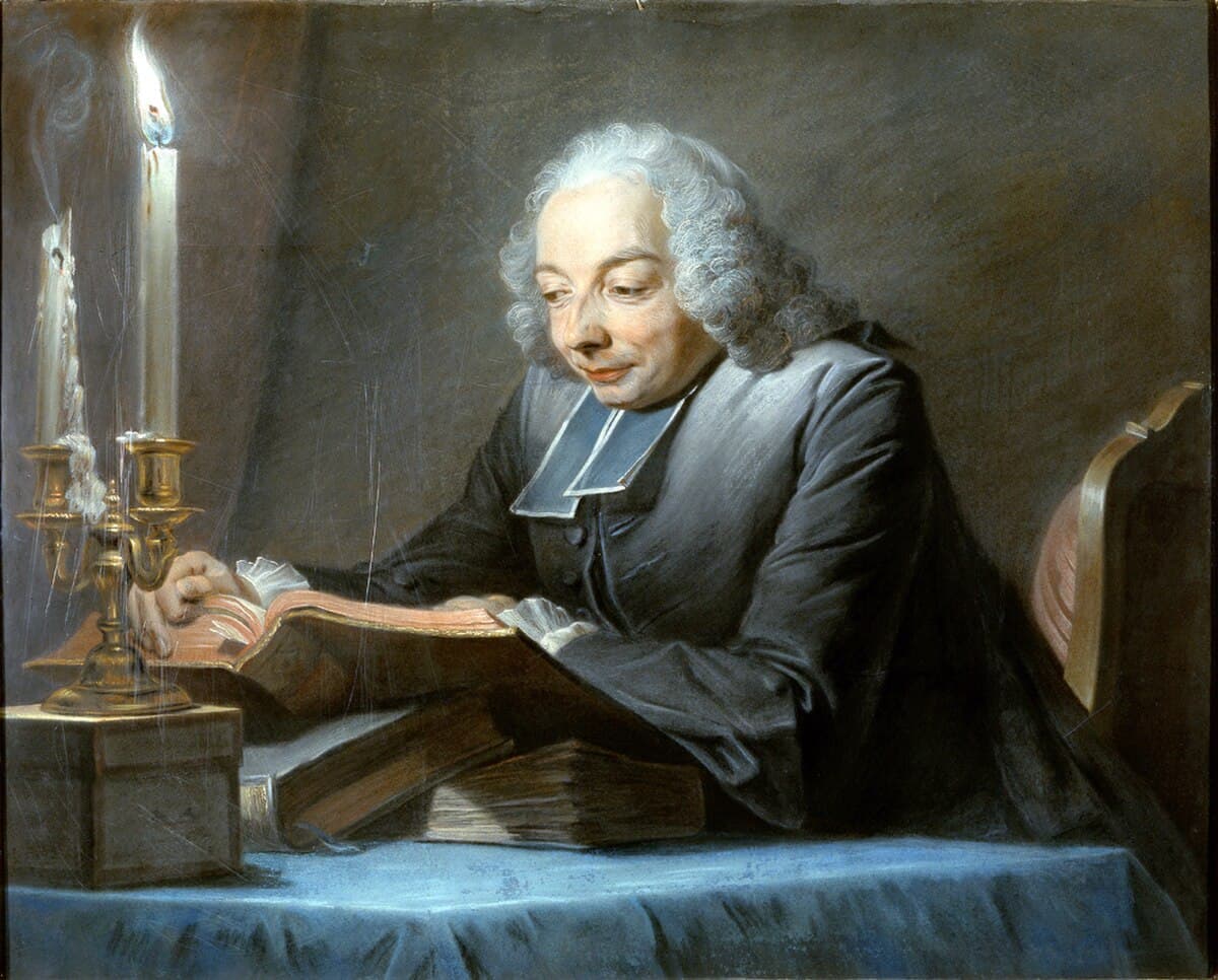 Abbe Jean-Jacques Huber by Maurice Quentin de La Tour