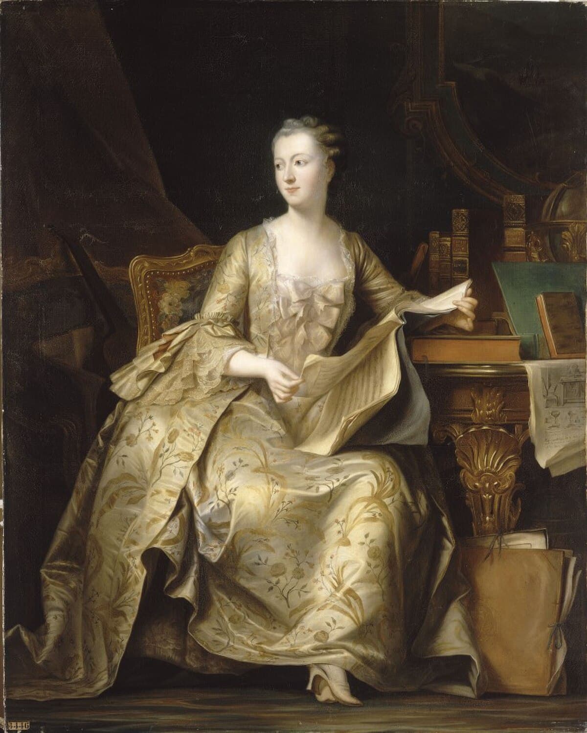 Madame de Pompadour by Maurice Quentin de La Tour at Louvre, Paris