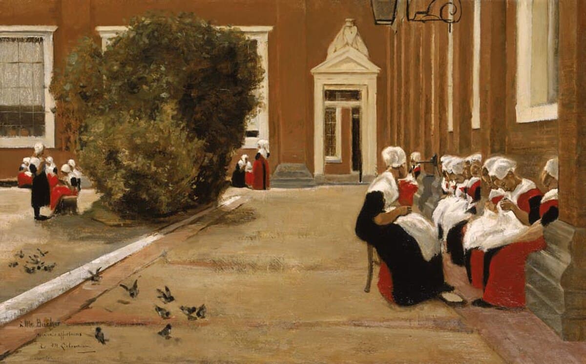 Amsterdam Orphans in the Garden by Max Liebermann