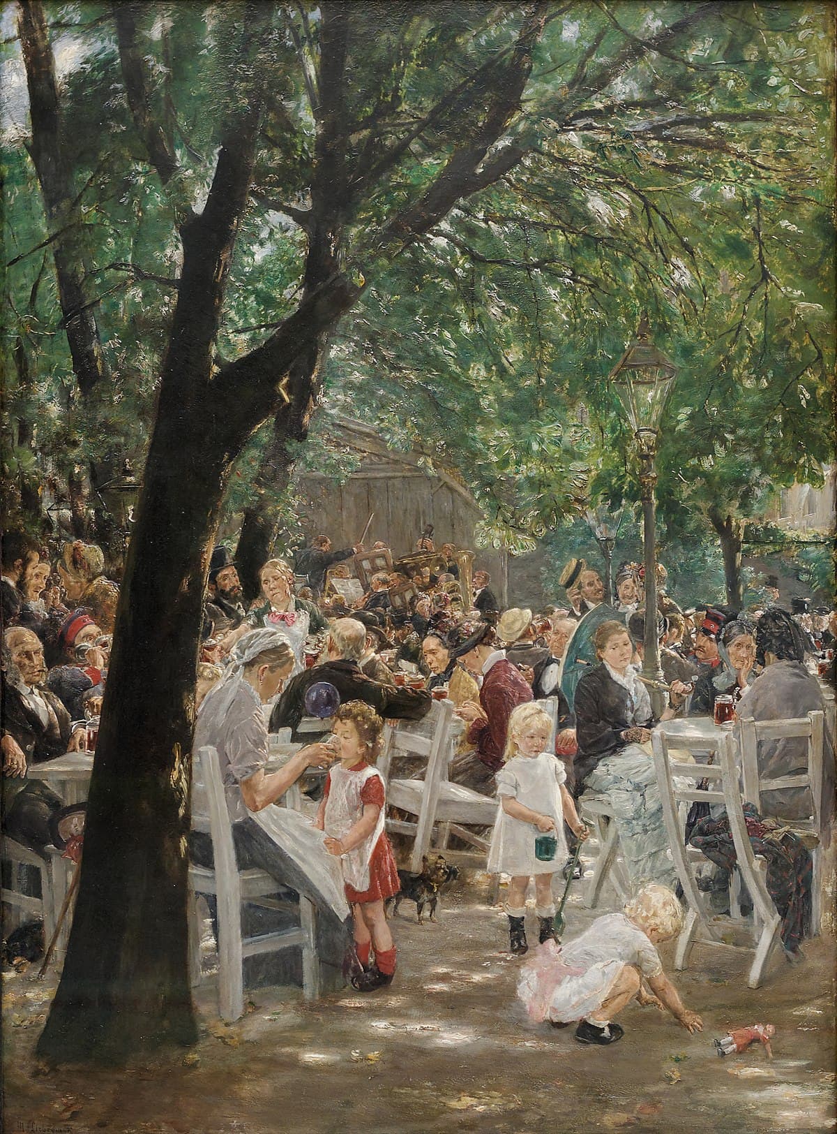 Beer Garden in Munich by Max Liebermann