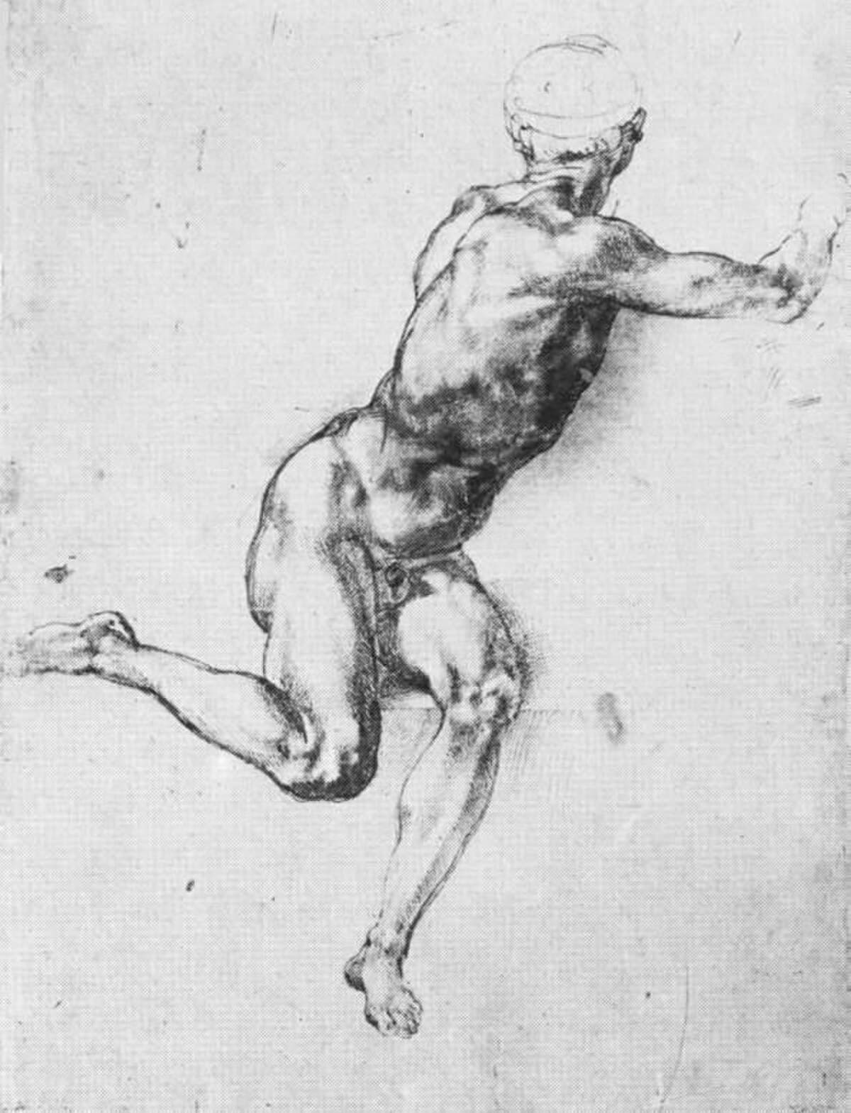 Study to "Battle of Cascina" by Michelangelo at Casa Buonarroti, Florence