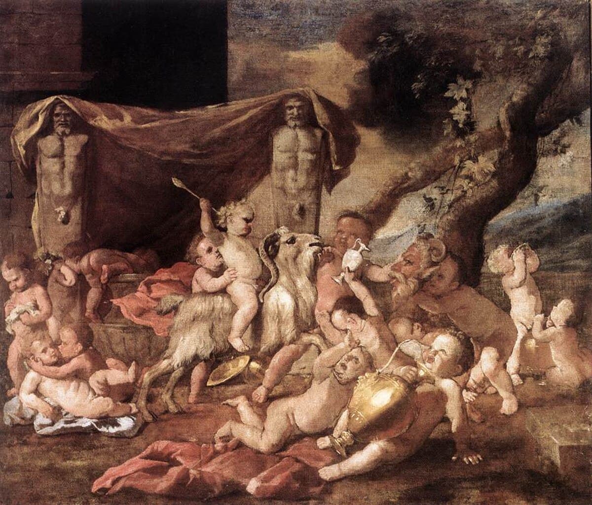 Bacchanal of Putti by Nicolas Poussin at National Gallery of Ancient Art (GNAA), Rome