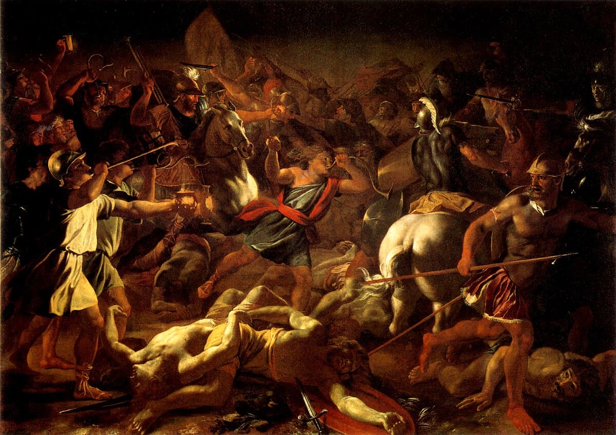 Battle of Gideon Against the Midianites by Nicolas Poussin at Pinacoteca Vaticana