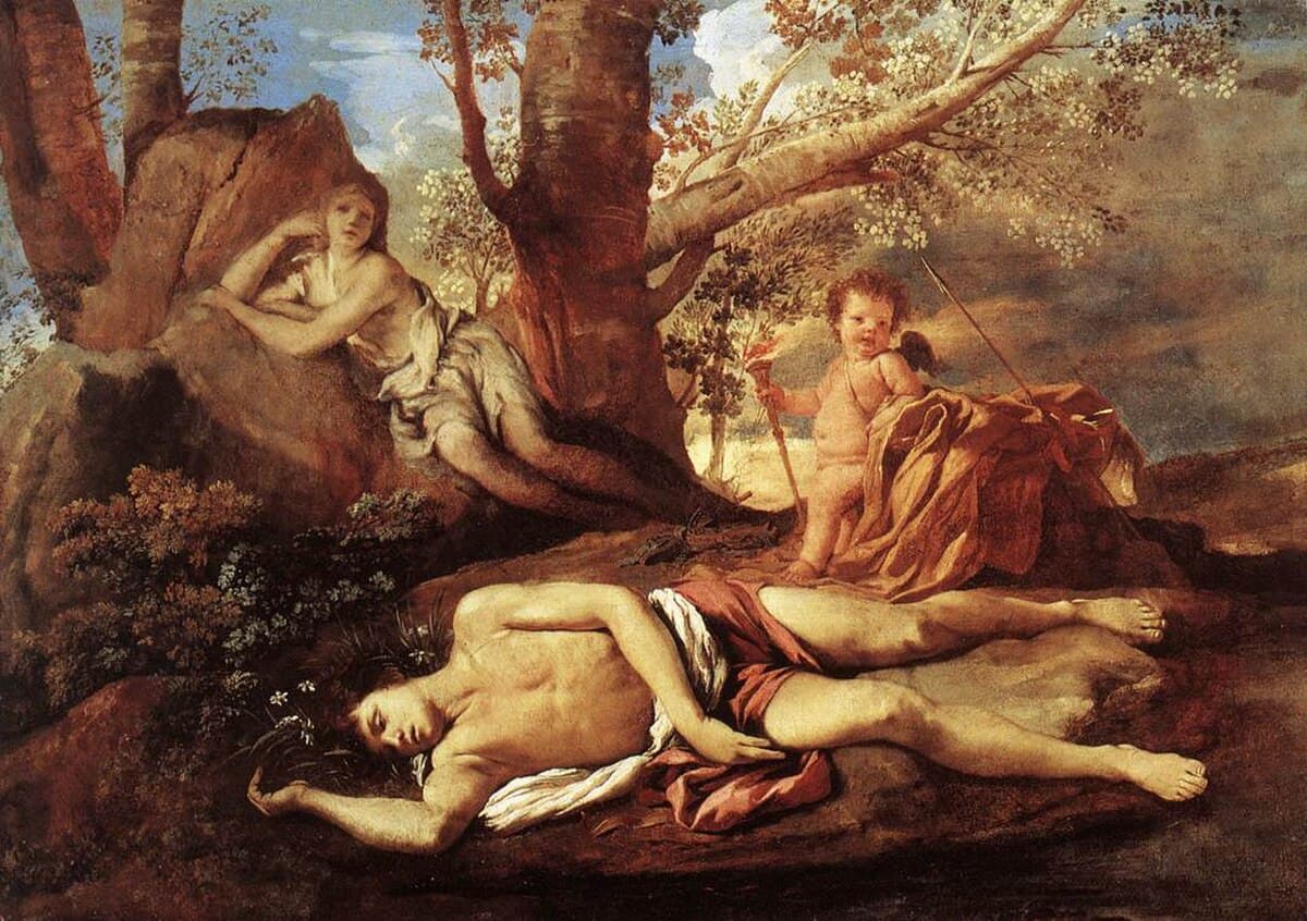 Echo and Narcissus by Nicolas Poussin