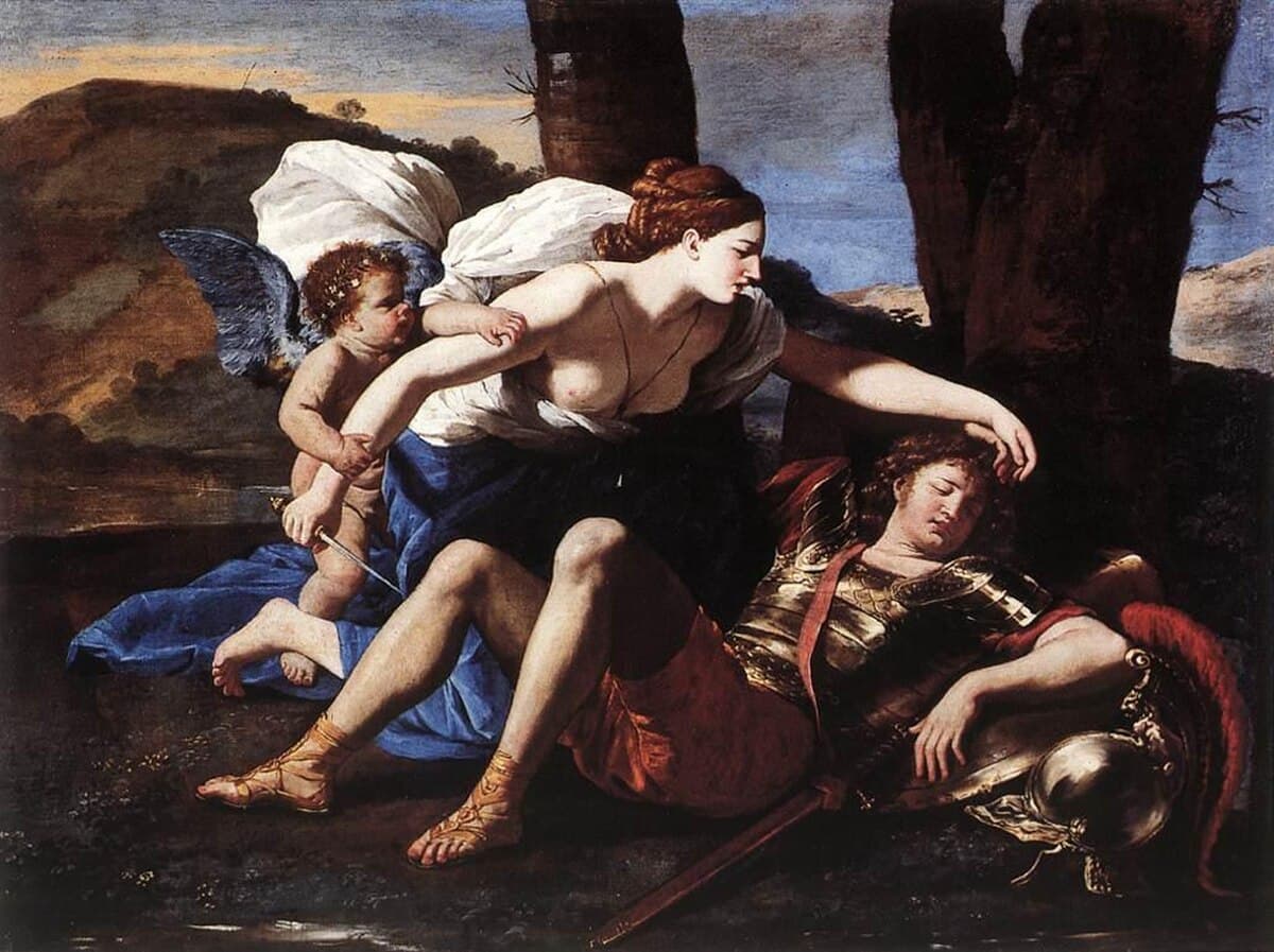 Rinaldo and Armida by Nicolas Poussin at Dulwich Picture Gallery