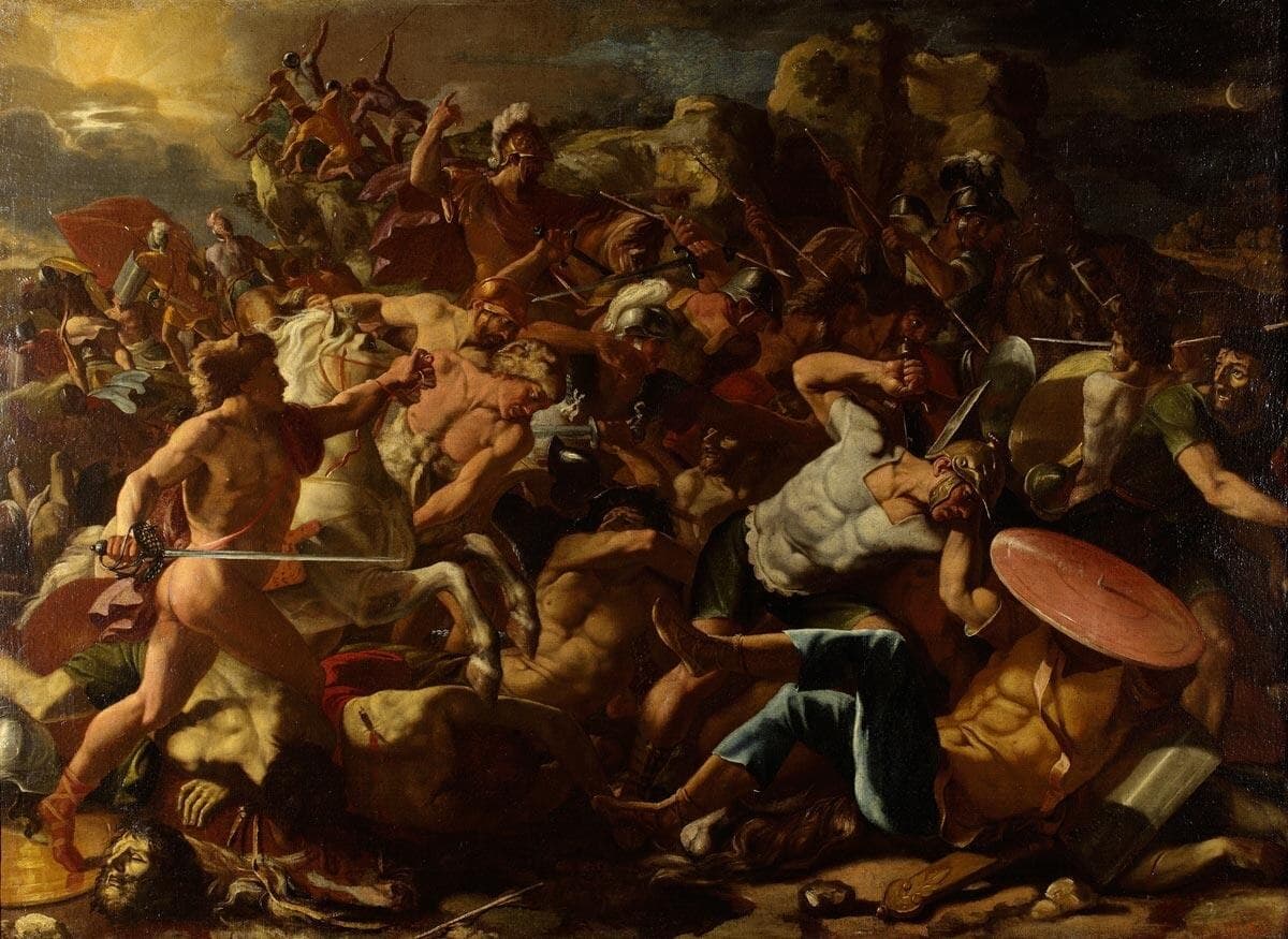 Victory of Joshua over Amorites by Nicolas Poussin