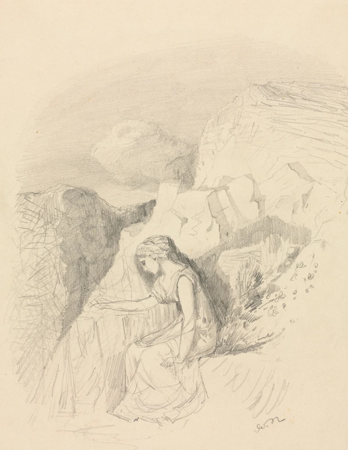 Melancholy by Odilon Redon at Private Collection