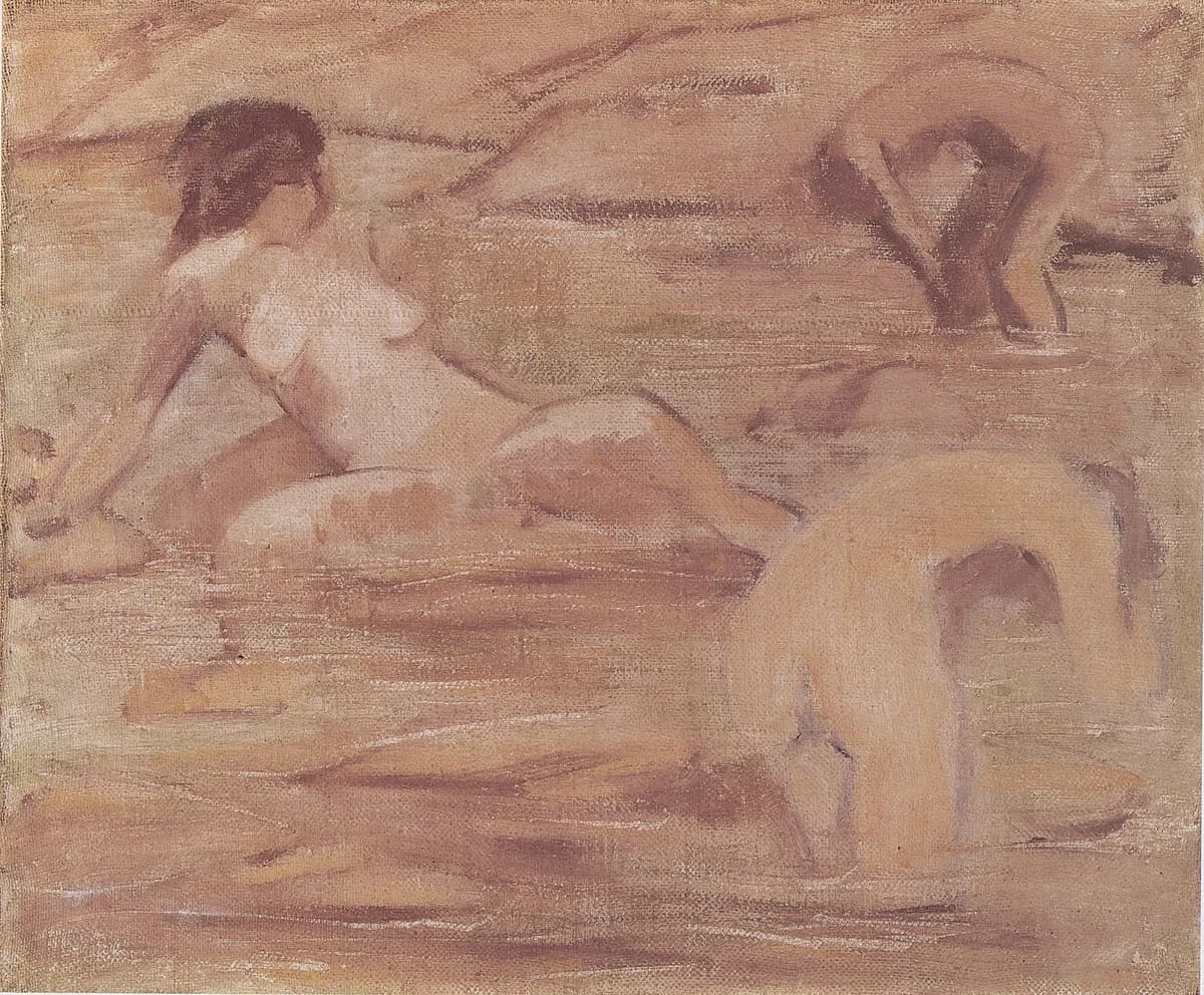 Badende in Braun by Otto Mueller at Private Collection