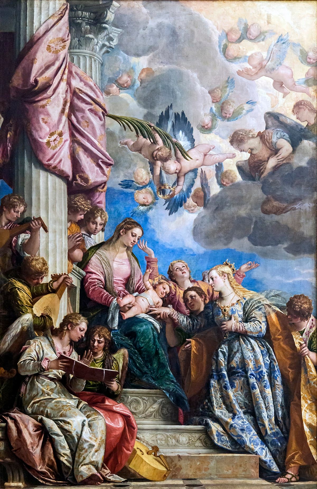 Mystic Marriage of St Catherine by Paolo Veronese at Yale University Art Gallery