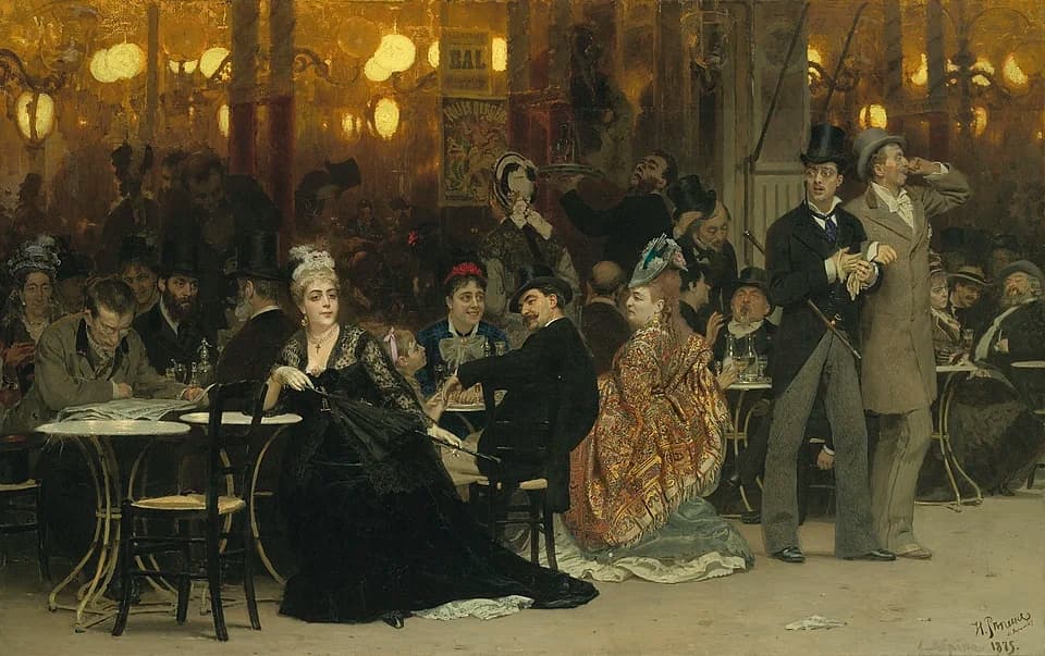 A Parisian Cafe by Konstantin Korovin