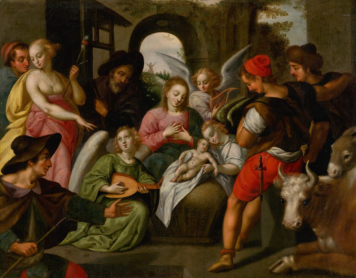Holy Family with Shepherds and Angels by Parmigianino