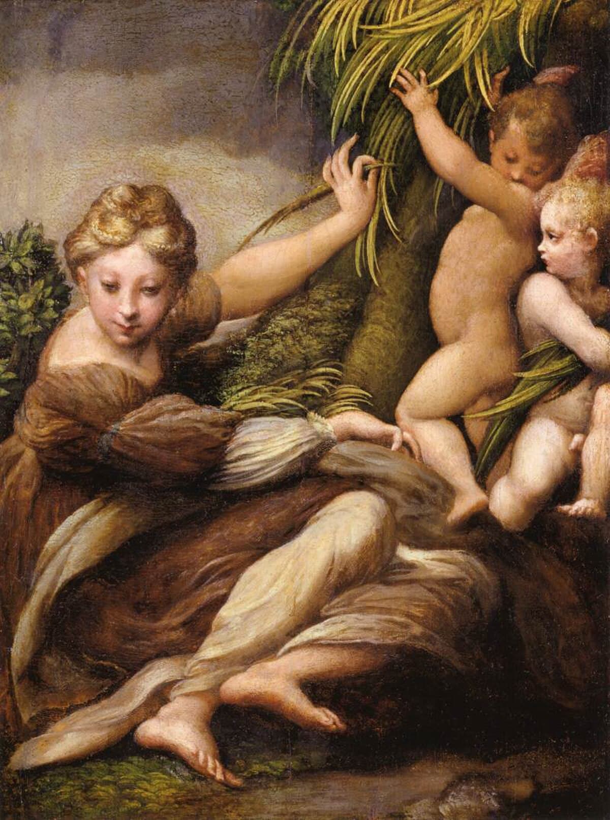 Virgin and Child with an Angel by Parmigianino