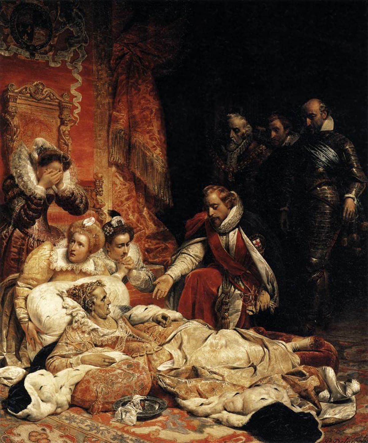 Death of Elizabeth I, Queen of England by Paul Delaroche