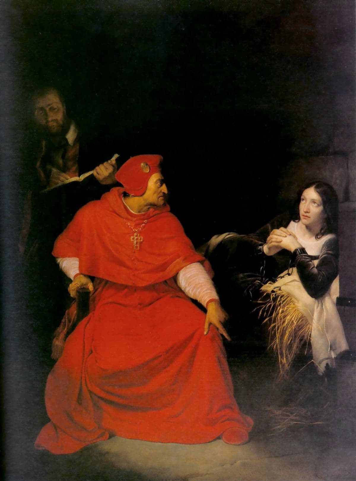 Joan d'arc being interrogated by Paul Delaroche
