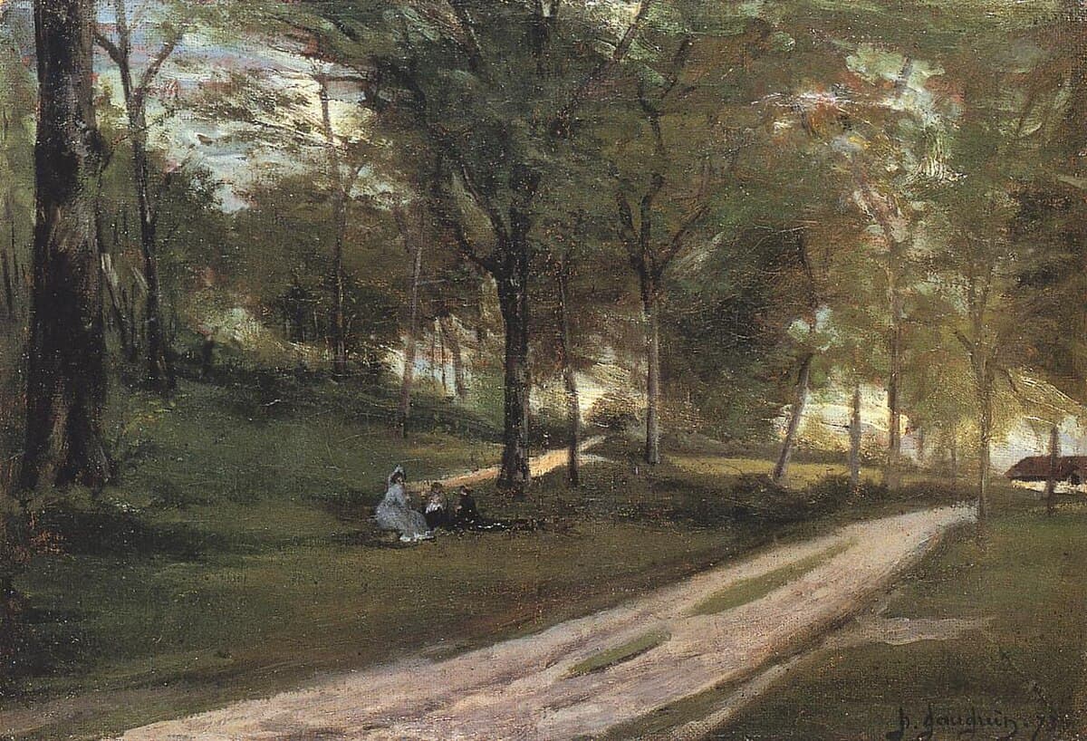 In the forest Saint Cloud II by Paul Gauguin