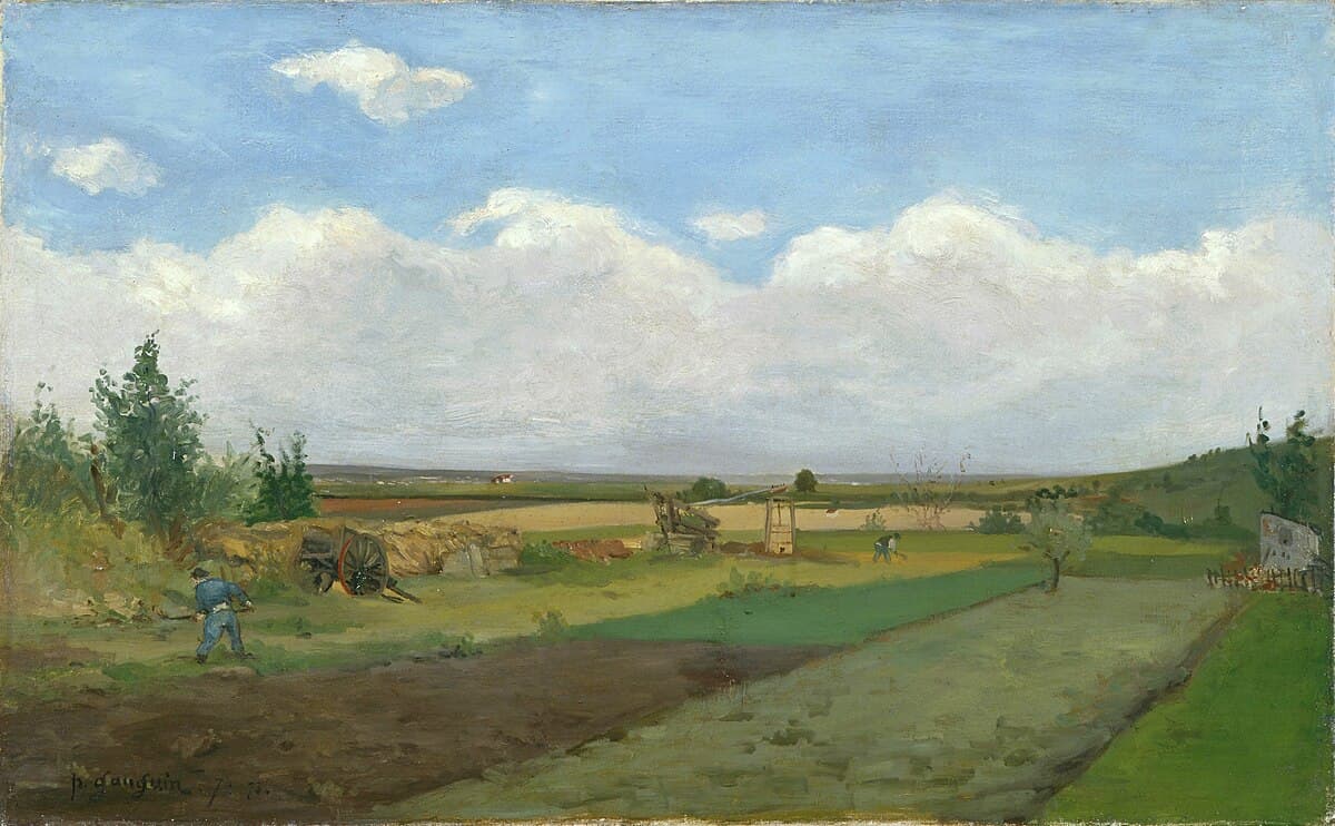 Working the land by Paul Gauguin