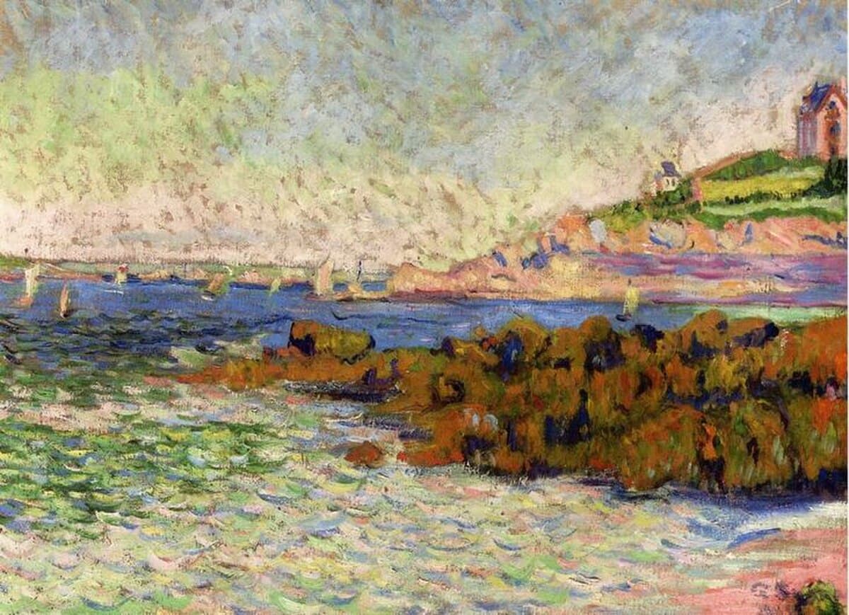 Saint Briac, the marker Le Cheval by Paul Signac