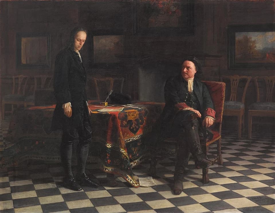 Peter I Interrogates Tsarevich Alexei by Nikolai Ge