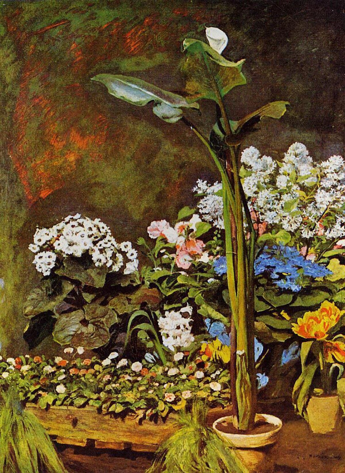 Arum and Conservatory Plants by Pierre-Auguste Renoir