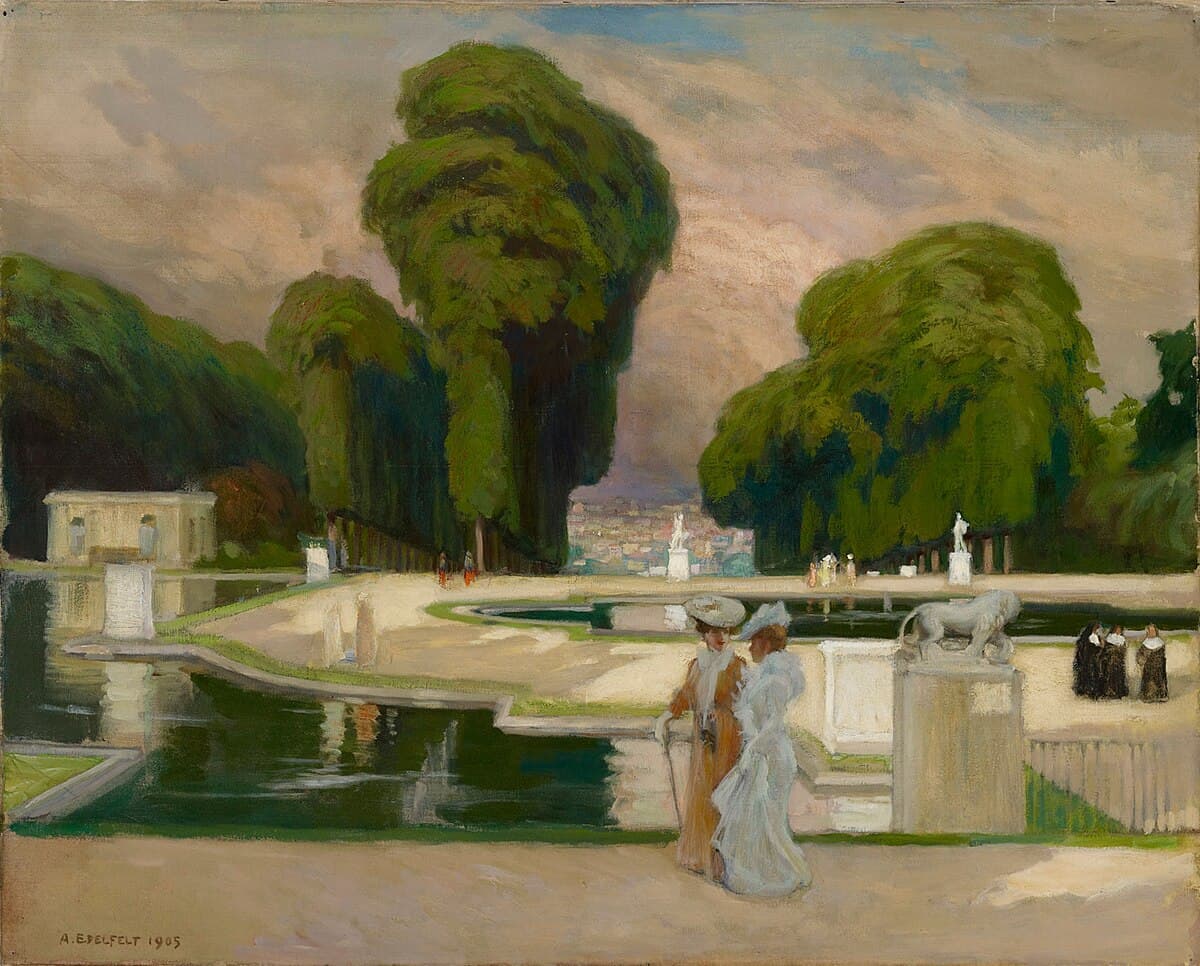 In St Cloud Park by Pierre-Auguste Renoir