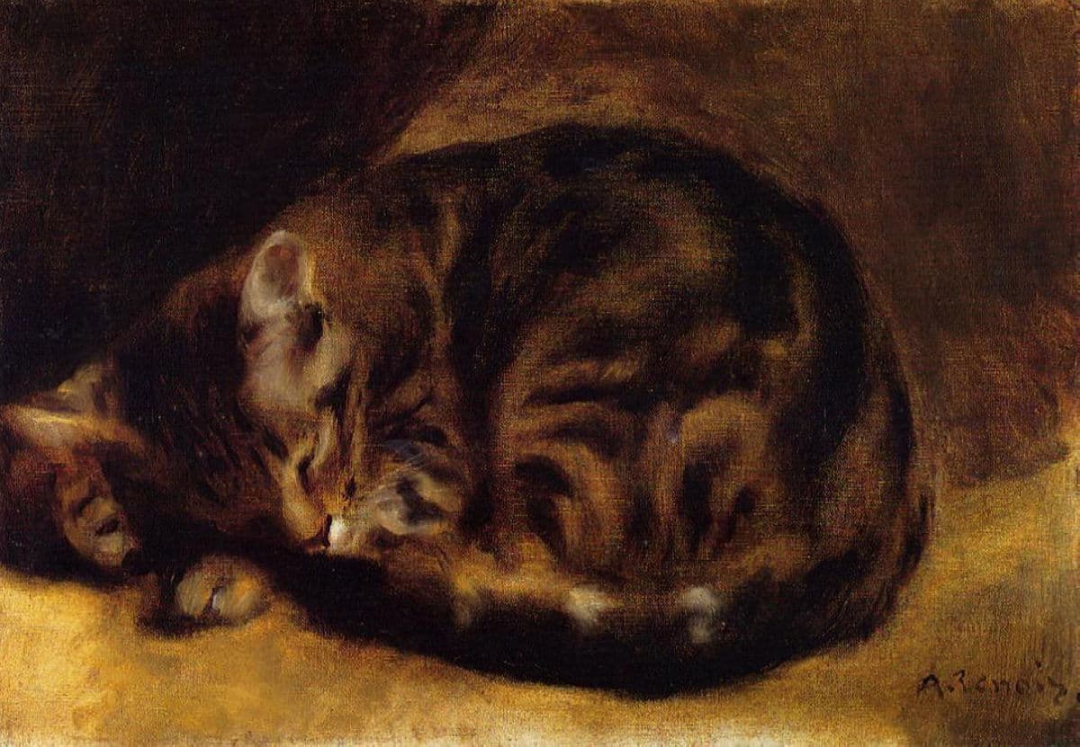 Sleeping Cat by Pierre-Auguste Renoir