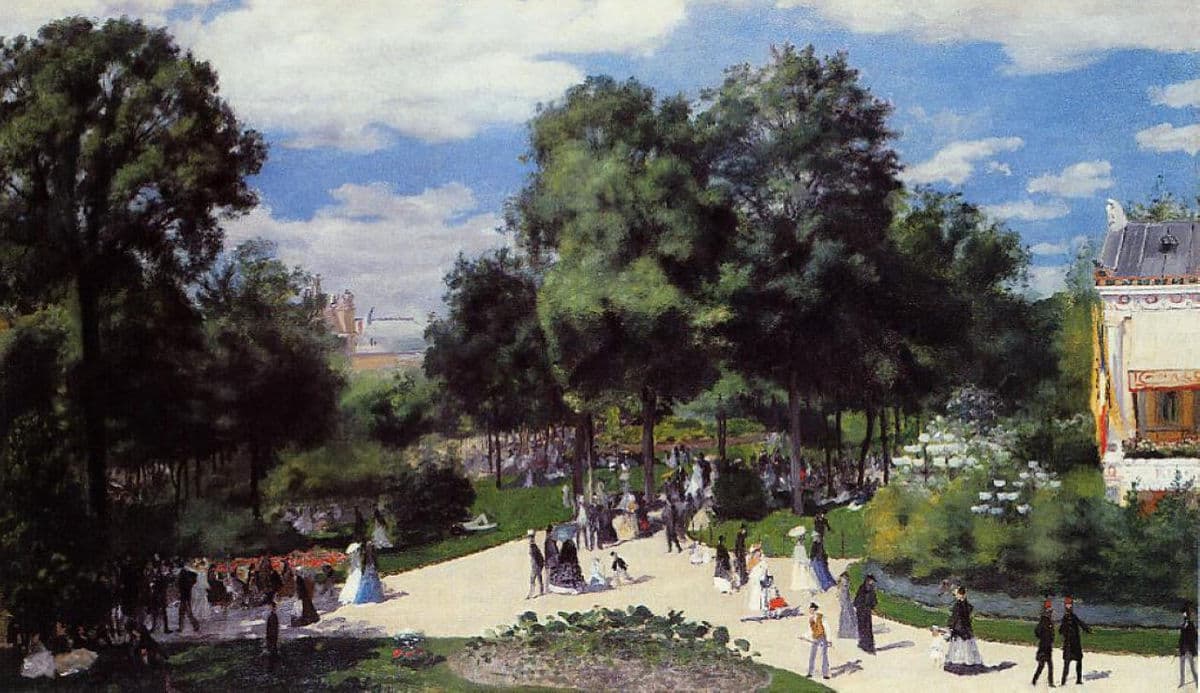 The Champs Elysees during the Paris Fair of 1867 by Pierre-Auguste Renoir