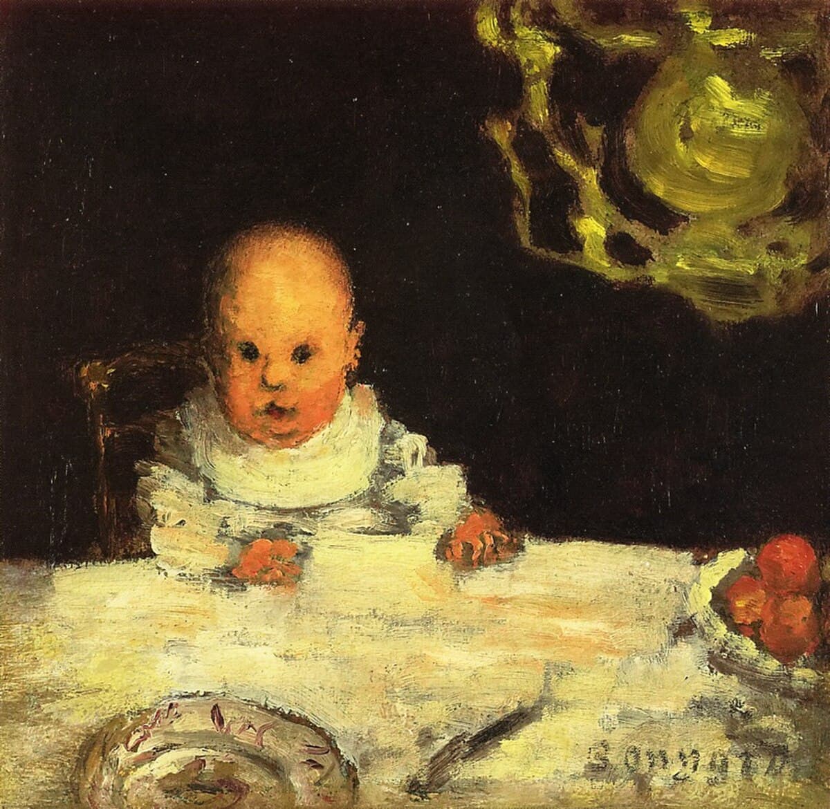 Child at Table by Pierre Bonnard at Private Collection