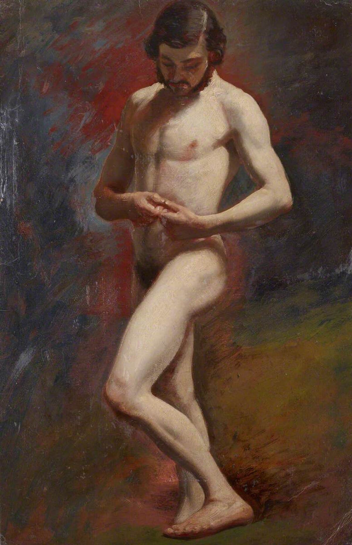 Study of a Standing Male Nude by Pierre Puvis de Chavannes