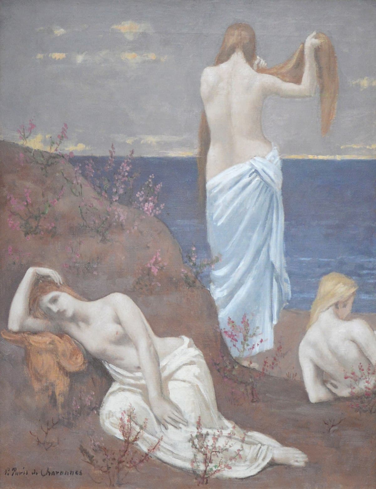 Young Girls on the Edge of the Sea by Pierre Puvis de Chavannes