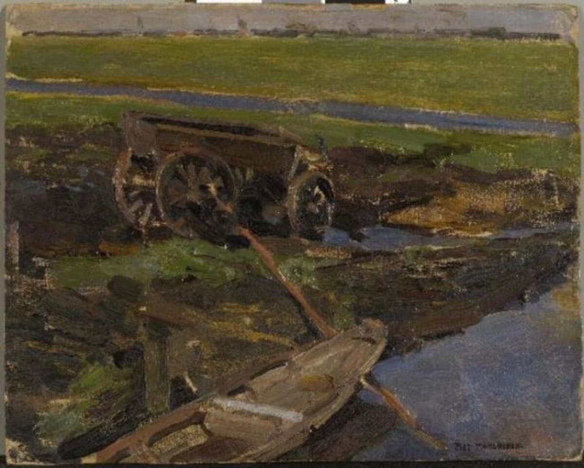 At Work / On the Land by Piet Mondrian