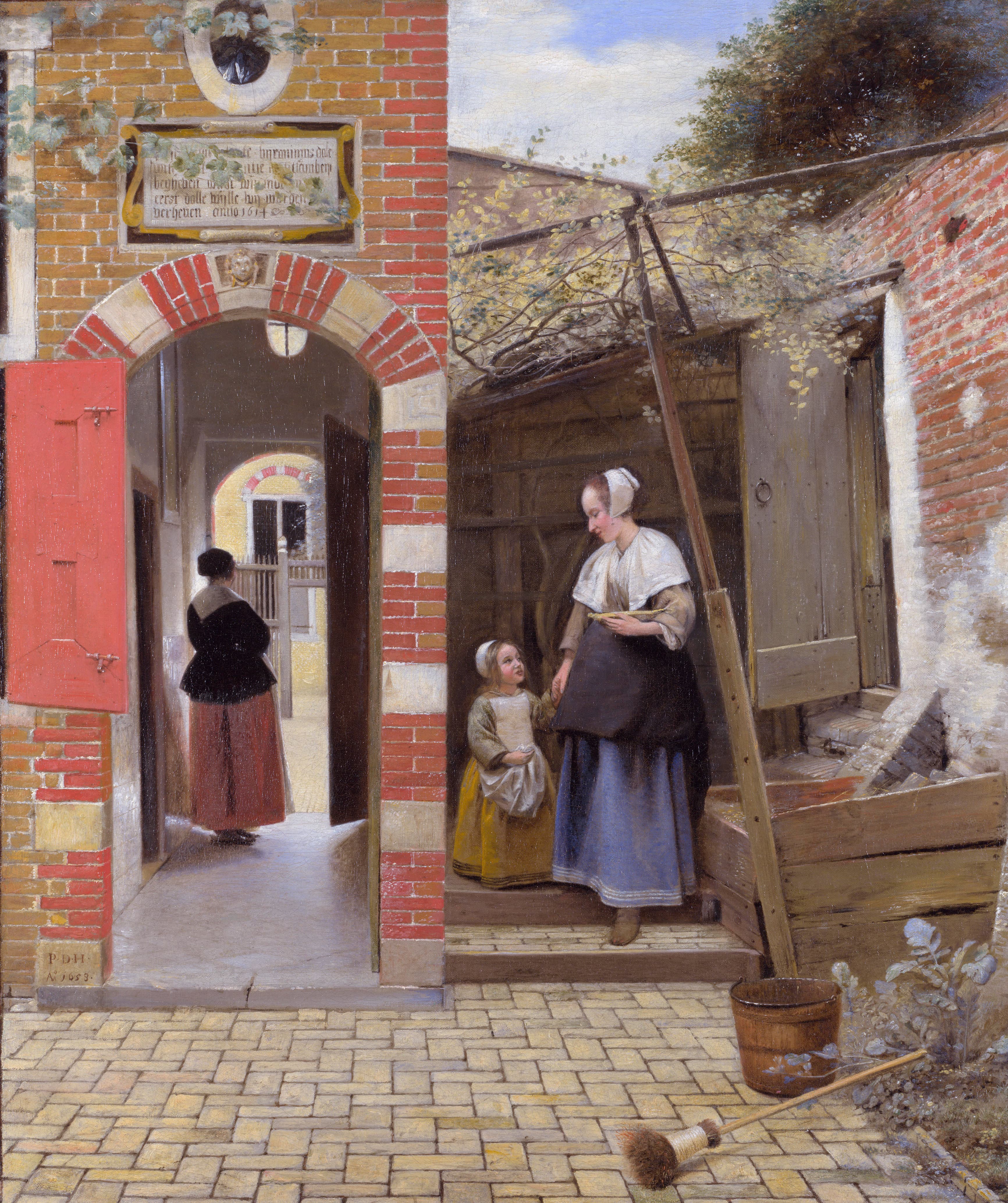 A Dutch Courtyard by Pieter de Hooch