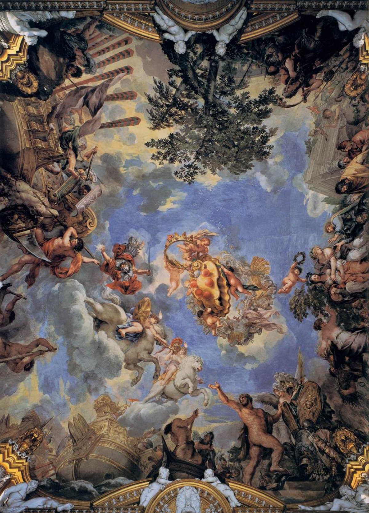 Ceiling Fresco with Medici Coat of Arms by Pietro da Cortona at Palazzo Pitti