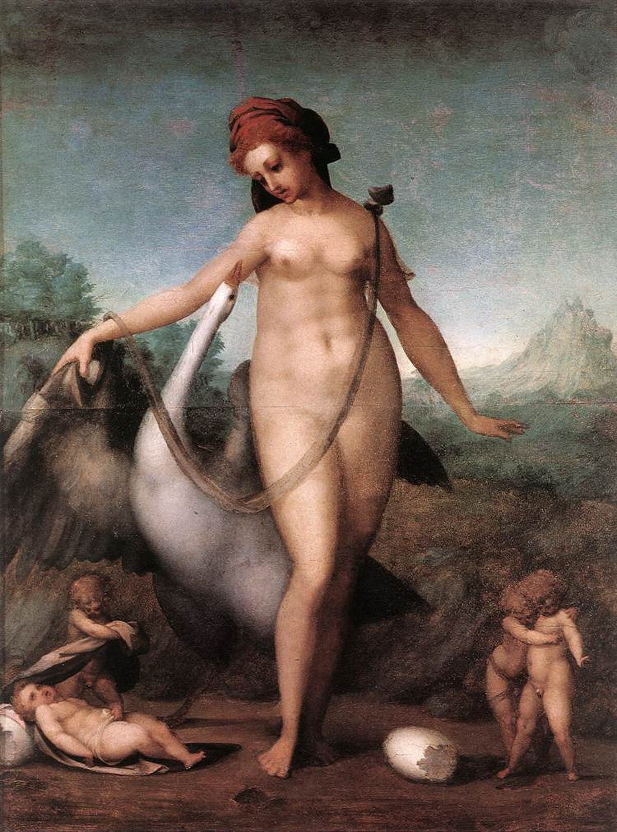 Leda and the Swan by Pontormo at Uffizi Gallery, Florence