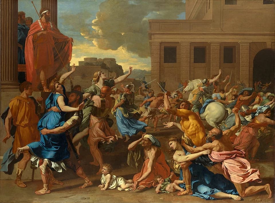 The Rape of the Sabine Women by Nicolas Poussin