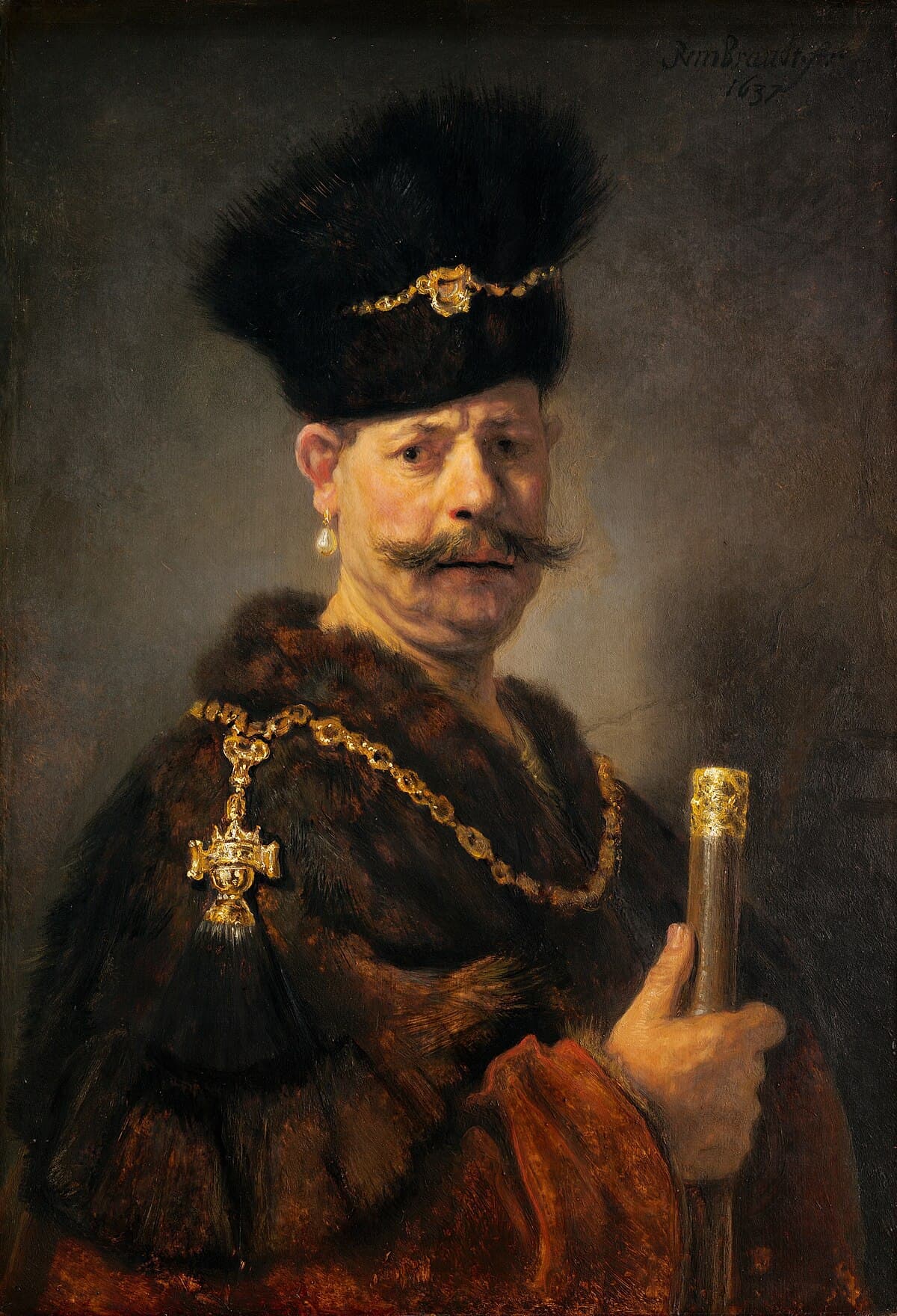 A Man in a Room by Rembrandt van Rijn