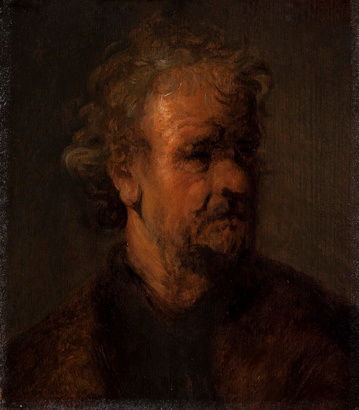 A Man with Curly Hair by Rembrandt van Rijn