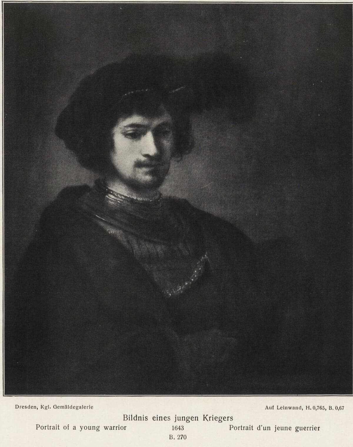A Warrior by Rembrandt van Rijn