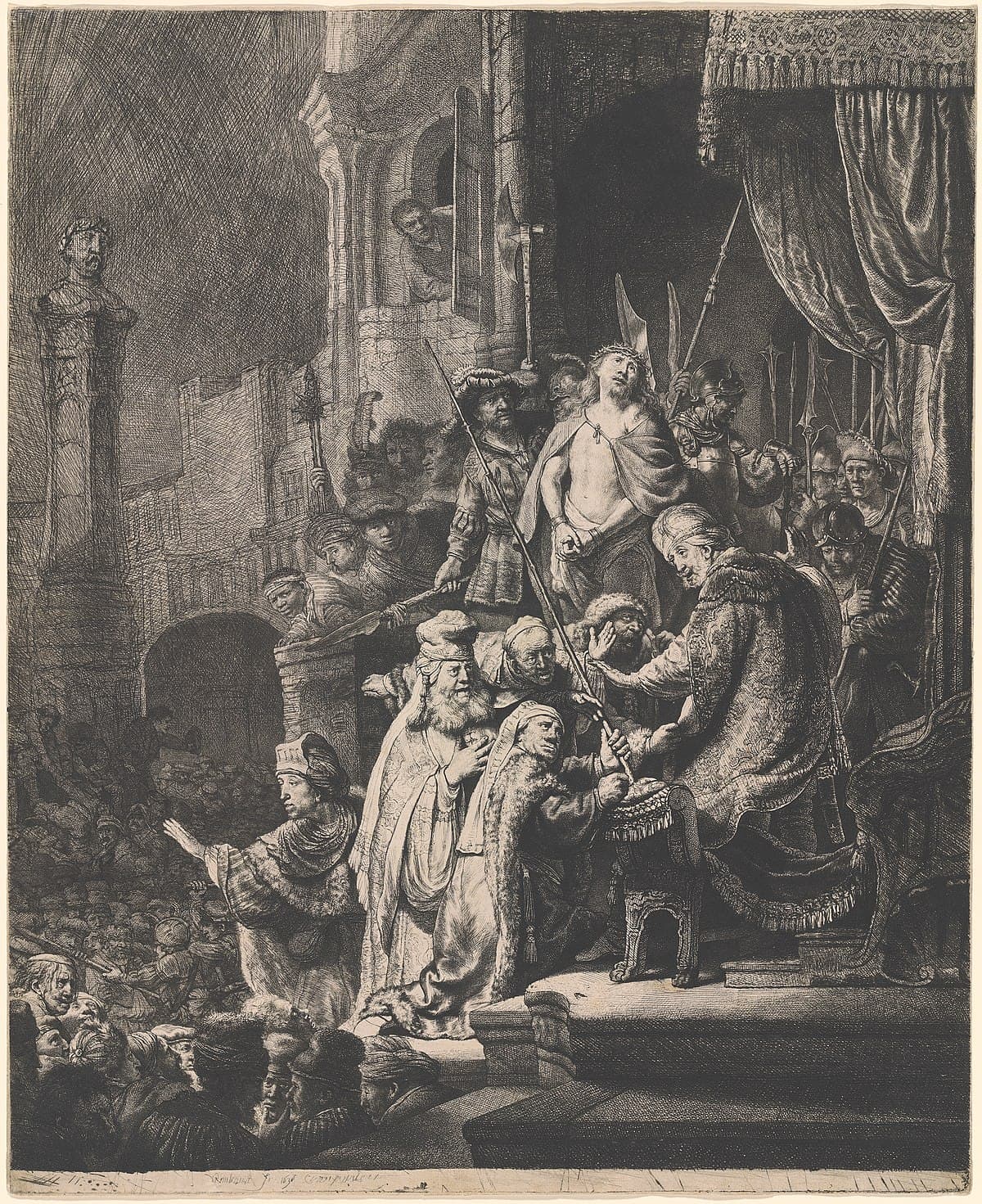 Christ before Pilate by Rembrandt van Rijn