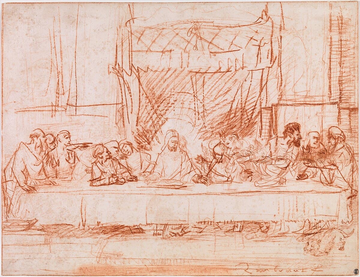 Drawing of the Last Supper